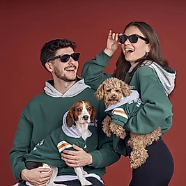 Oversize Brooklyn Yeşil Hoodie People Sahip Kombini SKK-112