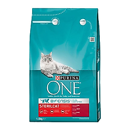 Purina One Sığır Etli Kısırlaştırılmış Yetişkin Kedi Maması (1,5 kg)