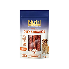 Nutri Canin Ördek Eti Sarılı Köpek Ödül Kemiği S-M  (80 g)