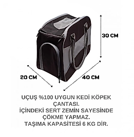 LaVista Style Flybag Kedi Köpek Taşıma Çantası Gri
