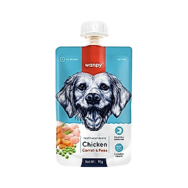 Wanpy Taze Tavuk Etli ve Havuçlu Köpek Et Ezmesi (90 g)