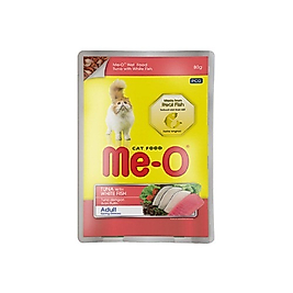 Me-O Jelly Ton Balıklı ve Alabalıklı Yetişkin Kedi Konserve Maması (80 g) 8850477017245