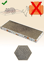 Tırmalama Karton Kedi Tırmalaması Kedi Tırmalama Tahtası Kartonu 47x17 cm