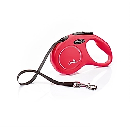 Flexi Classic Yeni Otomatik Şerit Köpek Gezdirme Tasması 5 Metre. L Beden Kırmızı