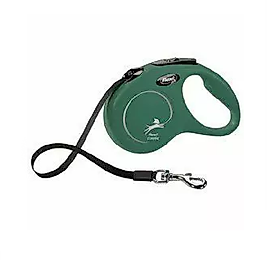 Flexi Classic Yeni Otomatik Şerit Köpek Gezdirme Tasması 5 Metre. S Beden Haki