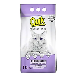 Quik Bentonit Topaklanan Lavanta Kokulu İnce Taneli Kedi Kumu (10 L)