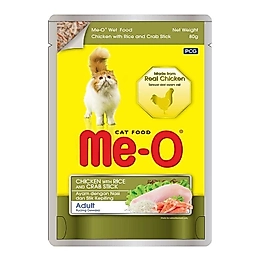 Meo Pouch Tavuklu Pirinçli Ve Yengeçli Kedi Konservesi 80 Gr