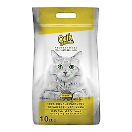 Quik Bentonit Topaklanan Parfümlü İnce Taneli Kedi Kumu (10 L)