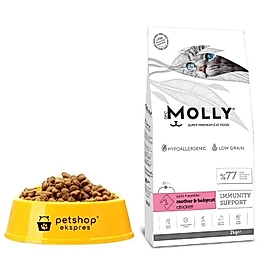 Molly Tavuk Etli Anne ve Yavru Açık Kedi Maması