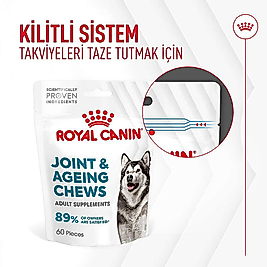 Royal Canin Chews Yetişkin Köpekler İçin Eklem ve Sağlıklı Yaşlanma Destekleyici Ödül Maması 240 Gr