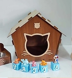 Ahşap Kedi Evi 40*40*45
