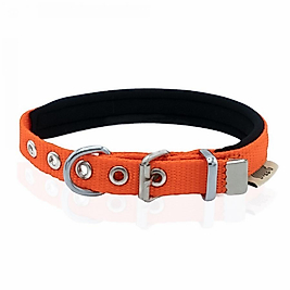 Doggie Konforlu Dokumadan El Yapımı Köpek Boyun Tasması Kalınlık 3 cm - Orange DSBT3010M