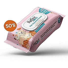 Reflex Care Evcil Hayvan Temizleme Mendili (50 Yaprak)