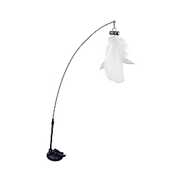 Yere Yapışan Vantuzlu Zilli Tüylü Toplu Tel Kedi Oltası