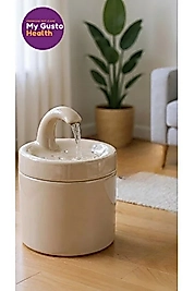 My Gusto Health Premium Seramik Kedi ve Köpek Su Pınarı - Ultra Sessiz Motorlu Su Sebili