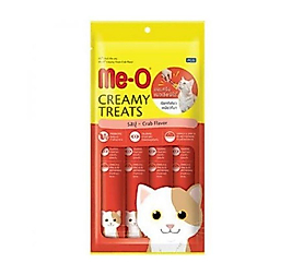 (4) Me-O Creamy Treats Yengeçli Ek Besin ve Kedi Ödülü 60 Gr ( 4 x 15 Gr )
