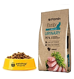 Fitmin Purity Urinary Sindirim Sistemi Sağlığı için Hindi Etli Tahılsız Açık  Yetişkin Kedi Maması