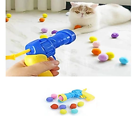 Peluş Top Atan Tabanca Kedi Oyuncağı 25 Adet Top