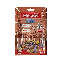 Moow Ton Balığı, Karides ve Keçi Sütlü Krema Kedi Ödülü (6 x 12 g)