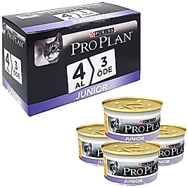 4 AL 3 ÖDE Purina Pro Plan Tavuk Etli Yavru Kedi Pouch Yaş Mama (85 g) x4