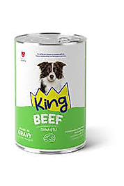 King Sos İçerisinde Et Parçacıklı Dana Etli Köpek Konservesi 400 gr