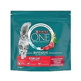 Purina One Biftekli Kısır Kedi Maması 1.4 Kg