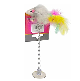 Vantuzlu Ve Yaylı Fare Kedi Oyuncak Hacıyatmaz 7.5 Cm