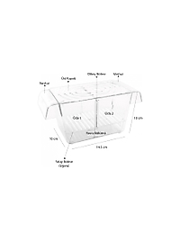Atlantik Ikili Kristal Balık Yavruluk 14,5 cm x 10 cm
