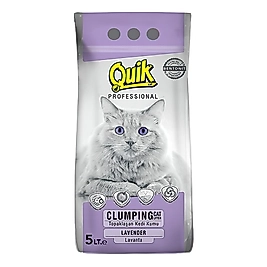 Quik Bentonit Lavanta Kokulu İnce Taneli Kedi Kumu (5 L)