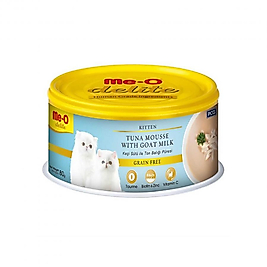 Me-O Delite Keçi Sütlü Ton Balıklı Tahılsız Ezme Yavru Kedi Konservesi 80gr