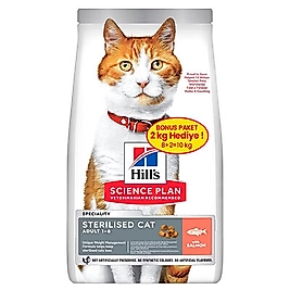 Hills Sterilised Kısırlaştırılmış Somonlu Kedi Maması 8+2 Kg (10 Kg)
