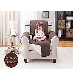 Çift Taraflı Leke Tutmaz Su Geçirmez Tek Kişilik Koltuk Örtüsü