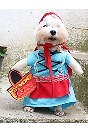 Kırmızı Baslıklı Kız Onden Giydirmeli Köpek Kıyafeti Kostümü