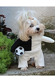 Taraftar SIYAH BEYAZ Onden Giydirmeli Köpek Kıyafeti Kostümü