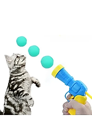 Peluş Top Atan Tabanca Kedi Oyuncağı 25 Adet Top