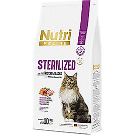 Nutri Feline Sterilised Somonlu Tahılsız Kısırlaştırılmış Kedi Maması 10 Kg