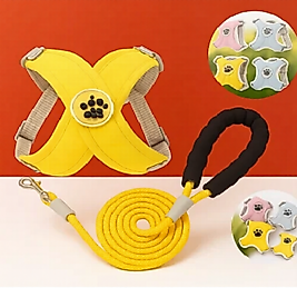 Evcil Hayvan Göğüs Tasması + Gezdirme Halatı