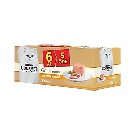 Purina Gourmet Gold Kıyılmış Hindi Etli Kedi Konserve Maması 6 Al 5 Öde