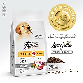 Felicia 3 Kg Kolajenli Kuzulu Az Tahıllı Flexi Size Yavru Köpek Maması HypoAllergenic Köpek Maması