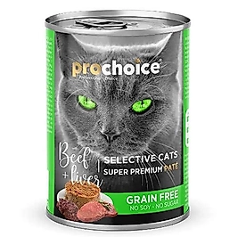 Prochoice Selective Biftek Etli ve Ciğer Etli Kıyılmış Yetişkin Kedi Konserve Maması (400 g)