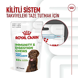 Royal Canin Chews Yavru Köpekler İçin Bağışıklık ve Sindirim Sistemi Destekleyici Ödül Maması 100 Gr