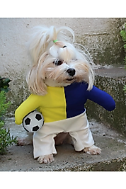 Taraftar SARI LACIVERT Onden Giydirmeli Köpek Kıyafeti Kostümü