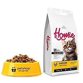 Homie  Super Premium Düşük Tahıllı Tavuklu Yetişkin Açık Kedi Maması 1000 g.