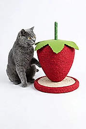 Hasır İp Çilek Kedi Tırmalama Tahtası 18x23 CM (İTHAL)