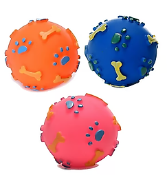 Pati Kemik Desenli Sesli Oyun Topu