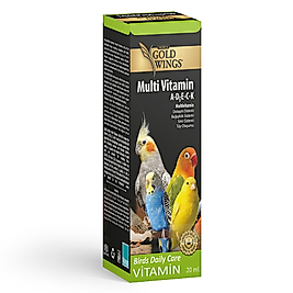 Gold Wings Kuşlar için Tüy Oluşumunu Destekleyici Sıvı MultiVitamin 20 ml
