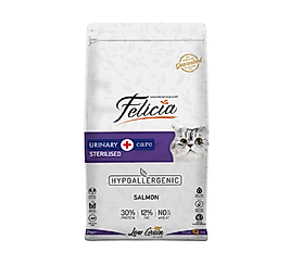 Felicia 2 Kg Kolajenli Somonlu Az Tahıllı Kısırlaştırılmış Kedi Maması HypoAllergenic Kedi Maması