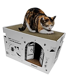 Karton Kedi Tırmalama ve Dinlenme Evi