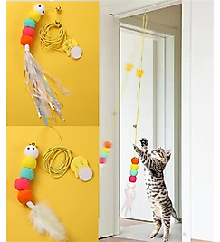 Elastik Yapışkanlı Solucan Kedi Oltası