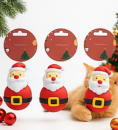 Evcil Hayvan Yılbaşı Konsepti Sesli Hacı Yatmaz Noel Baba Oyuncak